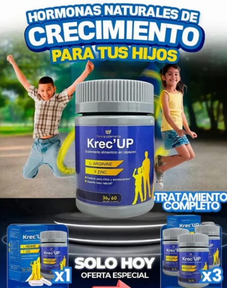 🧬KREC´UP SUPLEMENTO CON HORMANAS DE CRECIMIENTO EN CAPSULAS X60